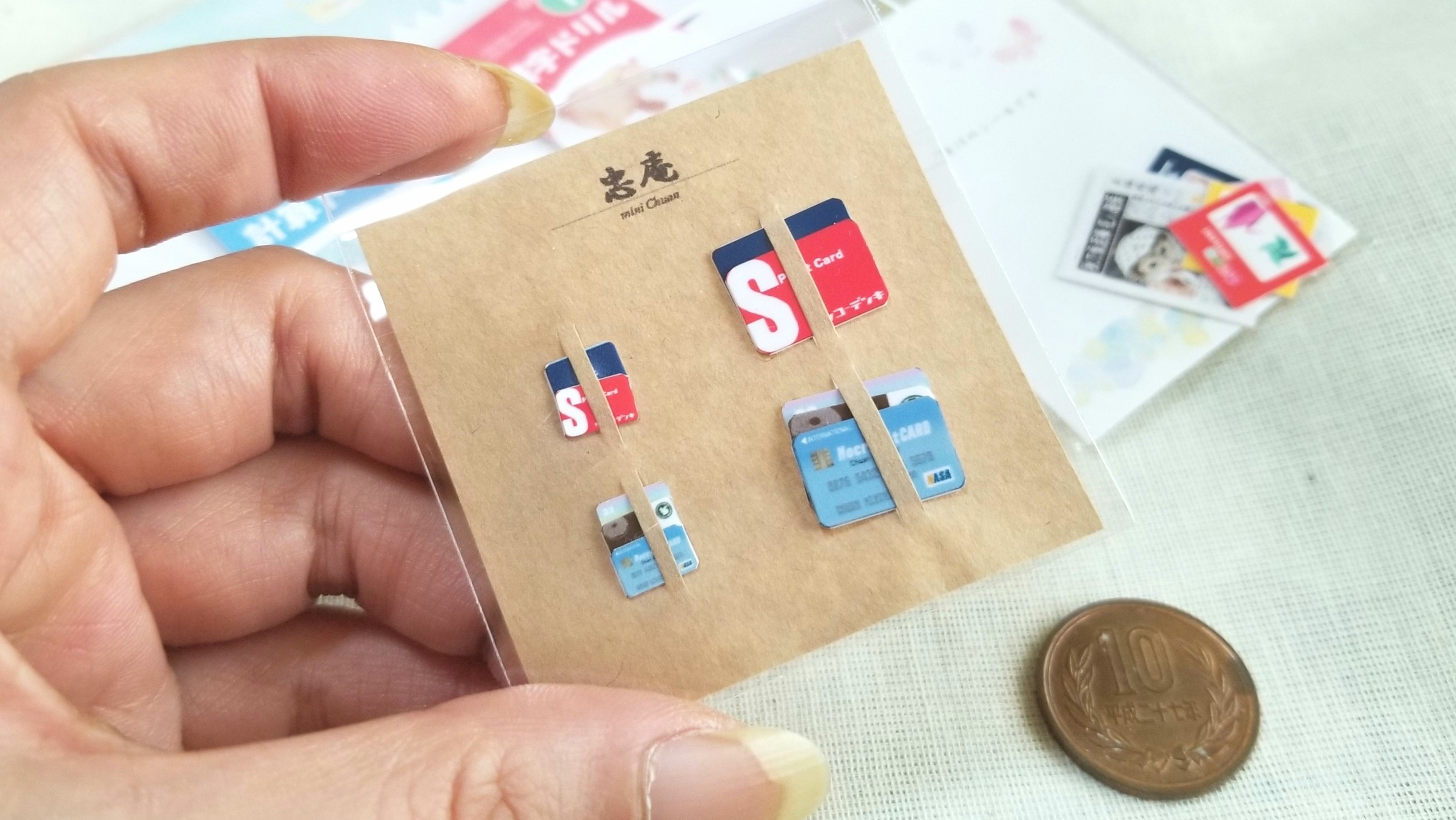 ミニチュアクレジットカード,キャッシュカード,かわいい小物雑貨