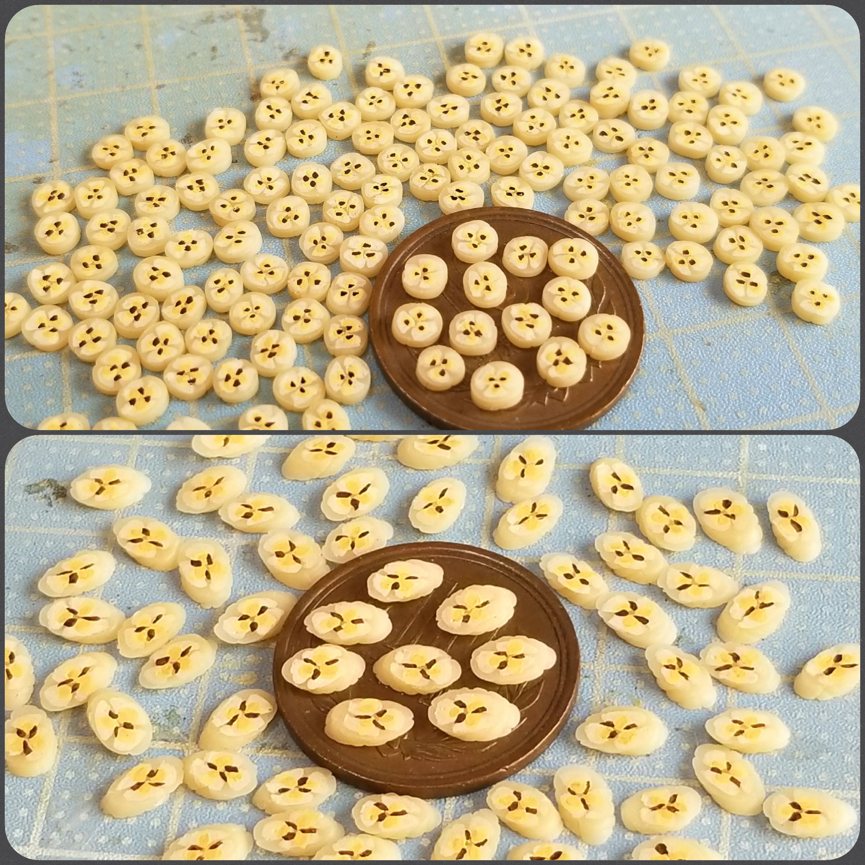 ミニチュア,チョコバナナトーストの作り方,樹脂粘土,ドールハウス