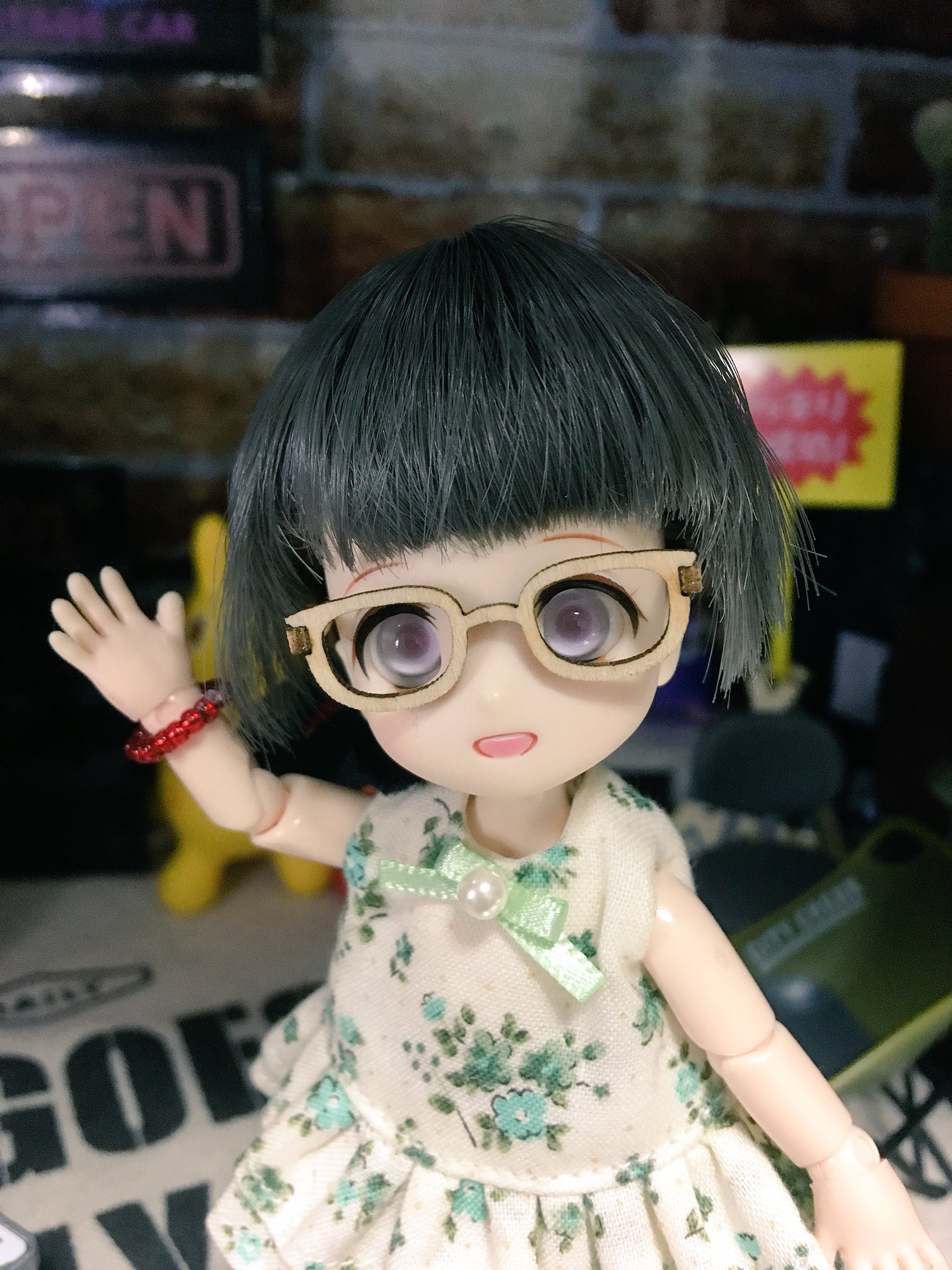 あまむす,可愛いミニスウィーツドール,新しいワンピースとメガネ購入
