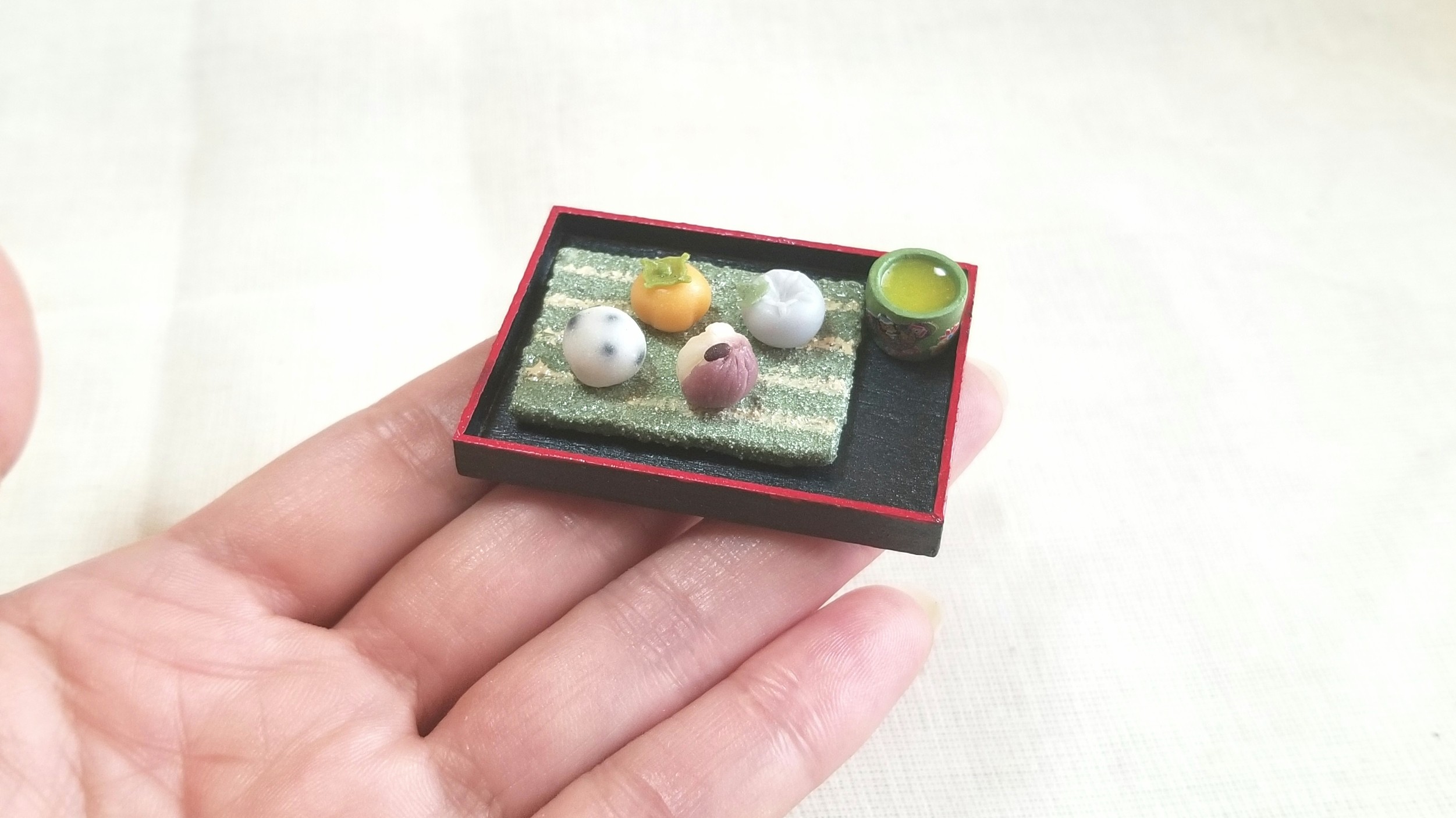可愛い生和菓子,ミンネで販売中,ミニチュアフード,樹脂粘土,小物