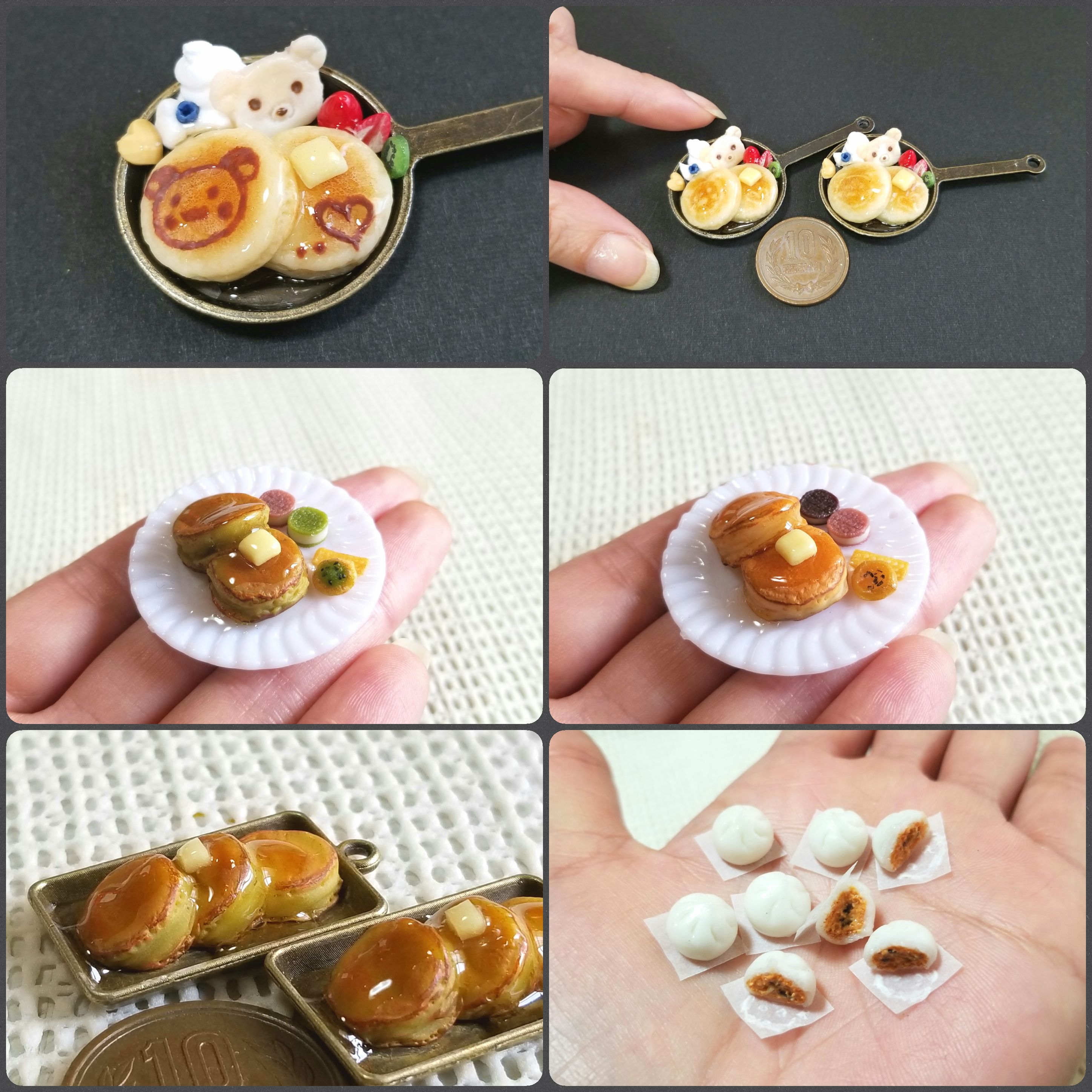 2017年,ミニチュア,作品まとめ,樹脂粘土,ドールハウス,ホットケーキ