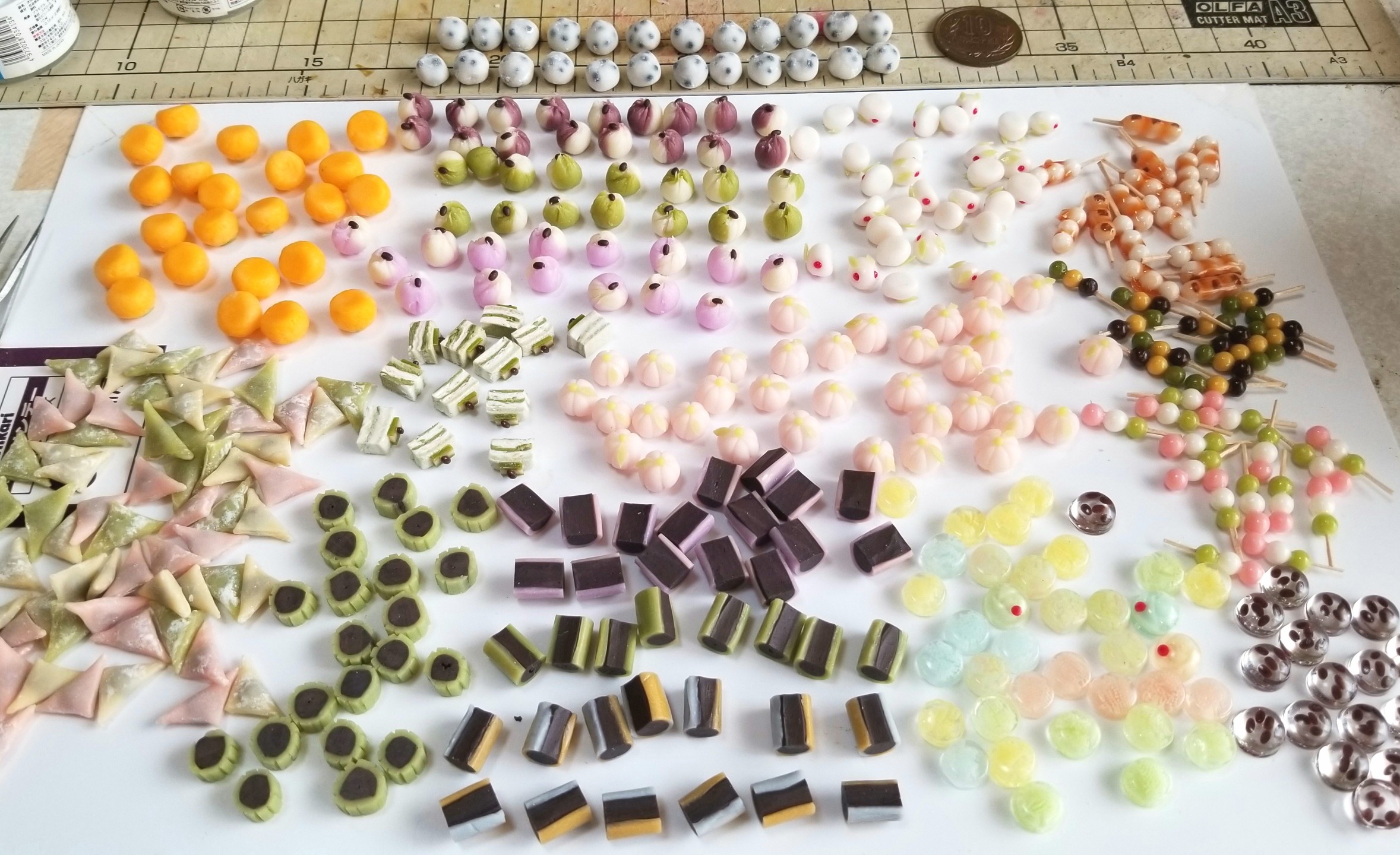 ミニチュアフード,和菓子,生菓子,上菓子,樹脂粘土,レジン,サンプル