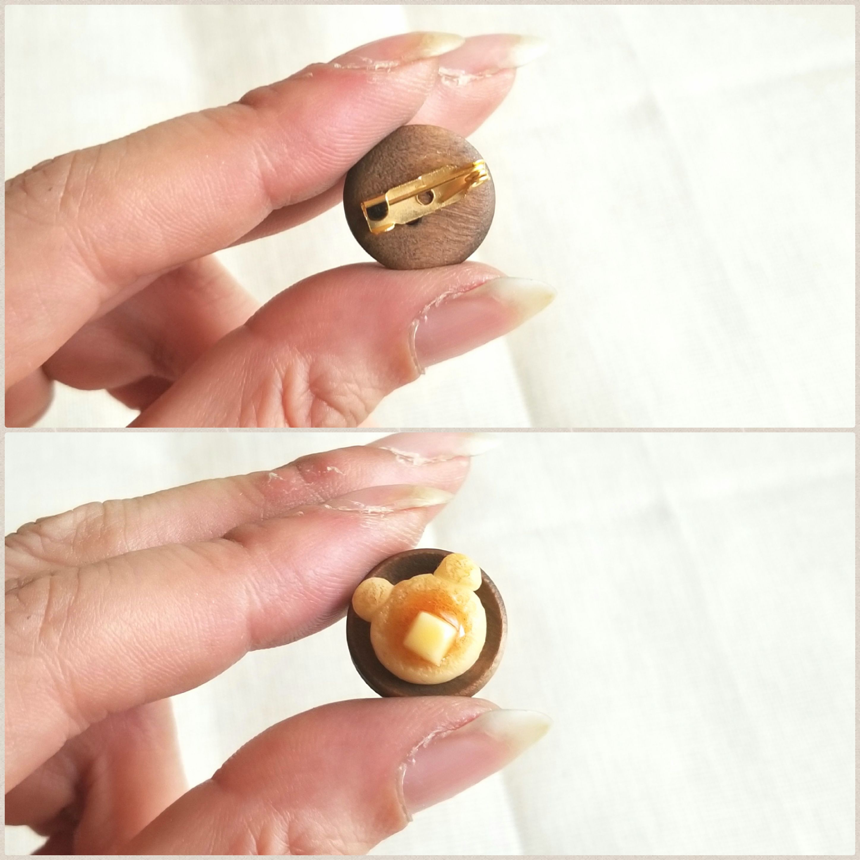ミンネで割引き販売中,ミニチュアフード,くまブローチ,アクセサリー