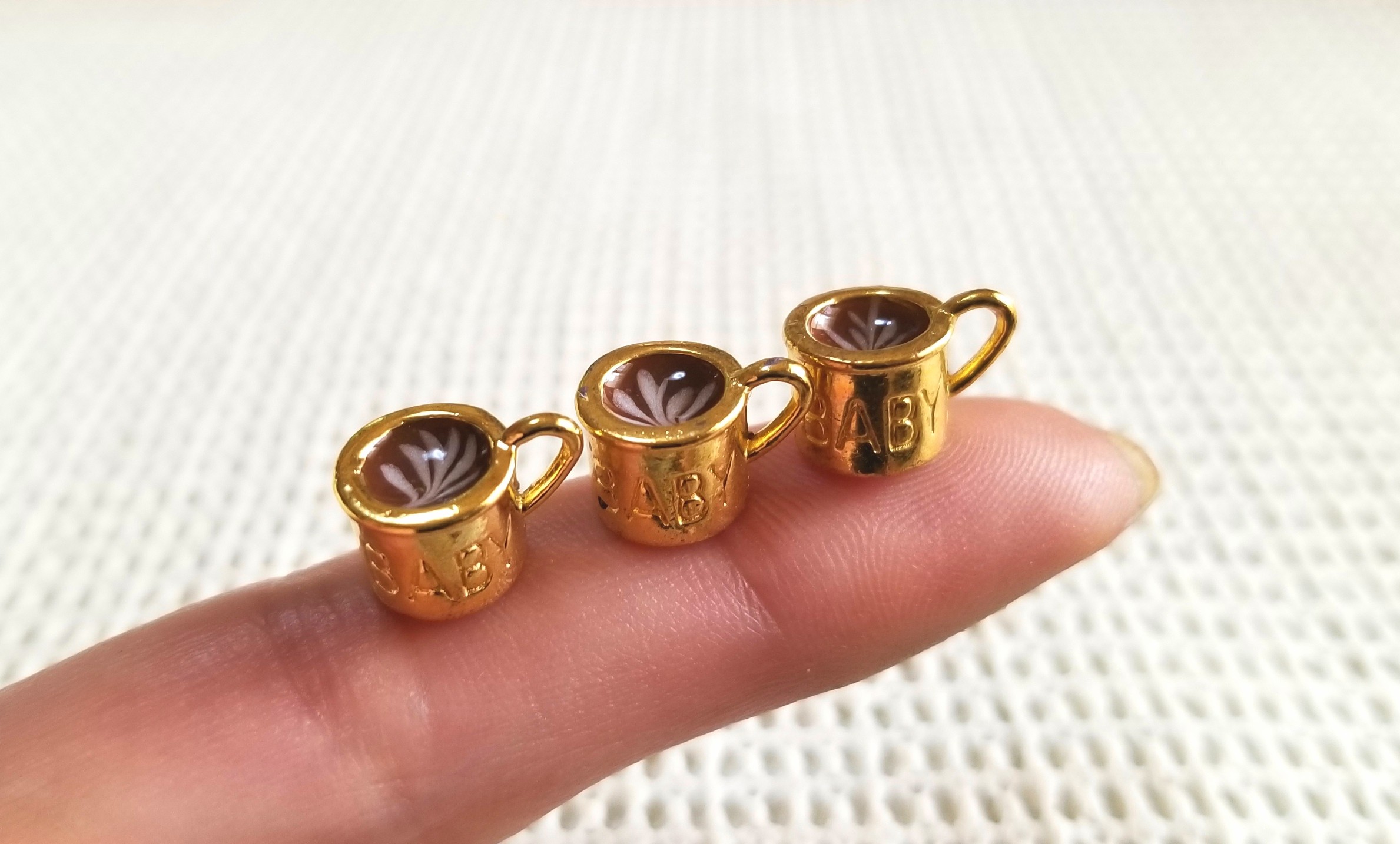 チョコレートラテ,ドリンク,UVレジン,ミニチュアフード,シルバニア