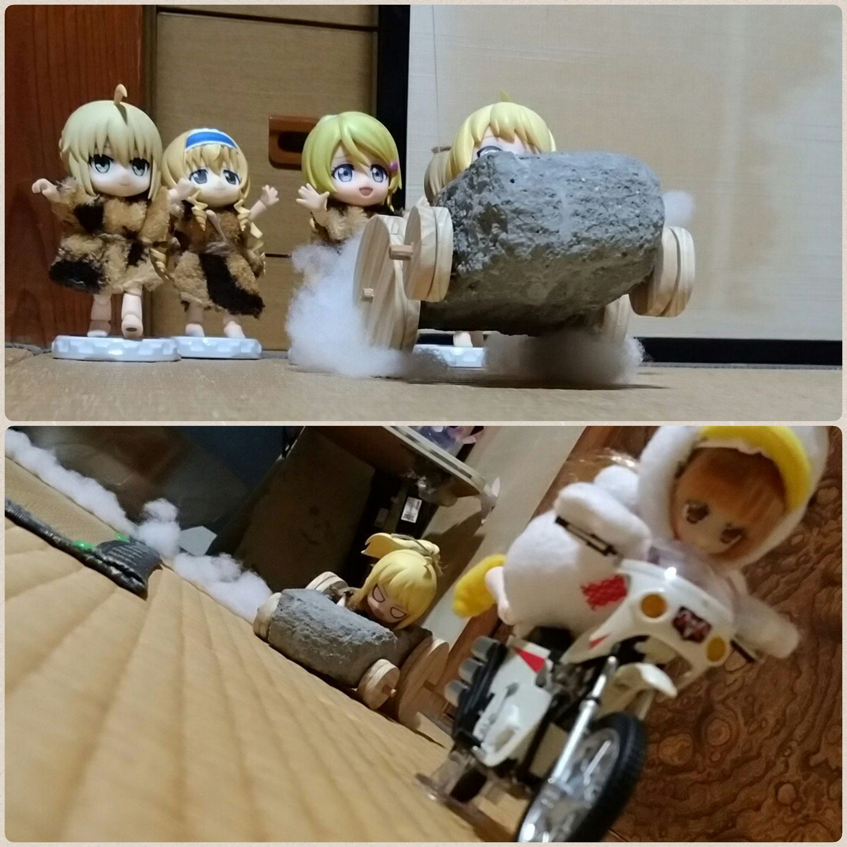 ねんどろいど,セシリア,オルコット,バイクと車の競走,原始人の生活