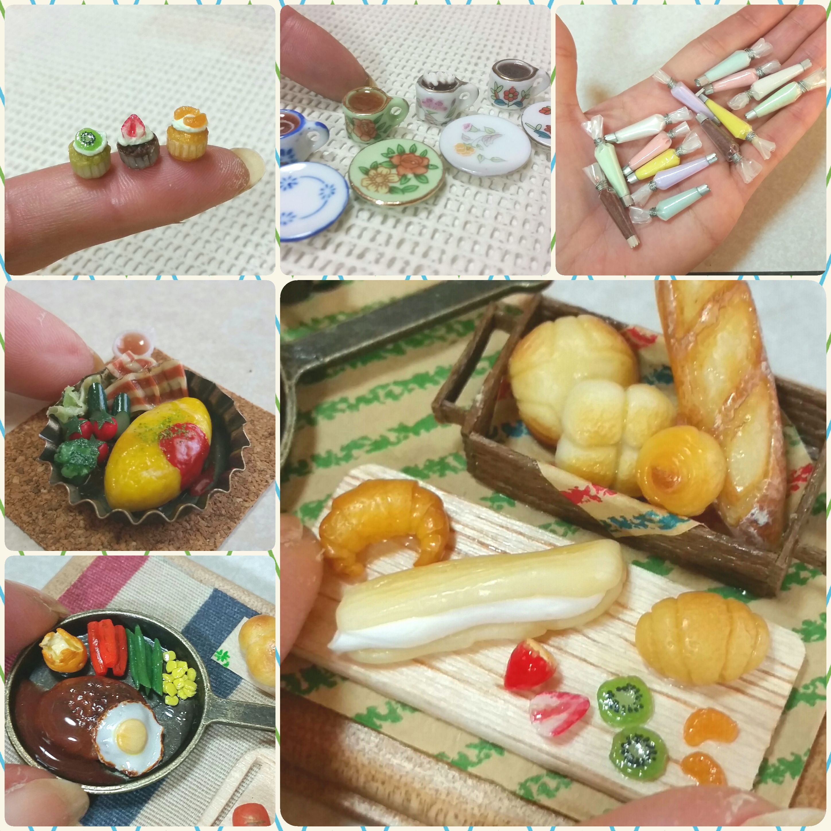 ミニチュアフード,樹脂粘土,食品サンプル,ハンドメイド,ドールハウス
