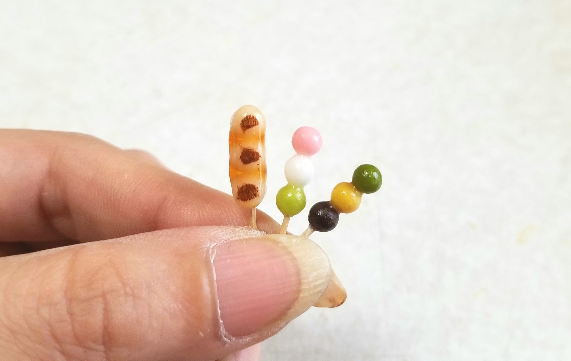 ミニチュア,和菓子,みたらし団子,坊っちゃん団子,三色団子,樹脂粘土