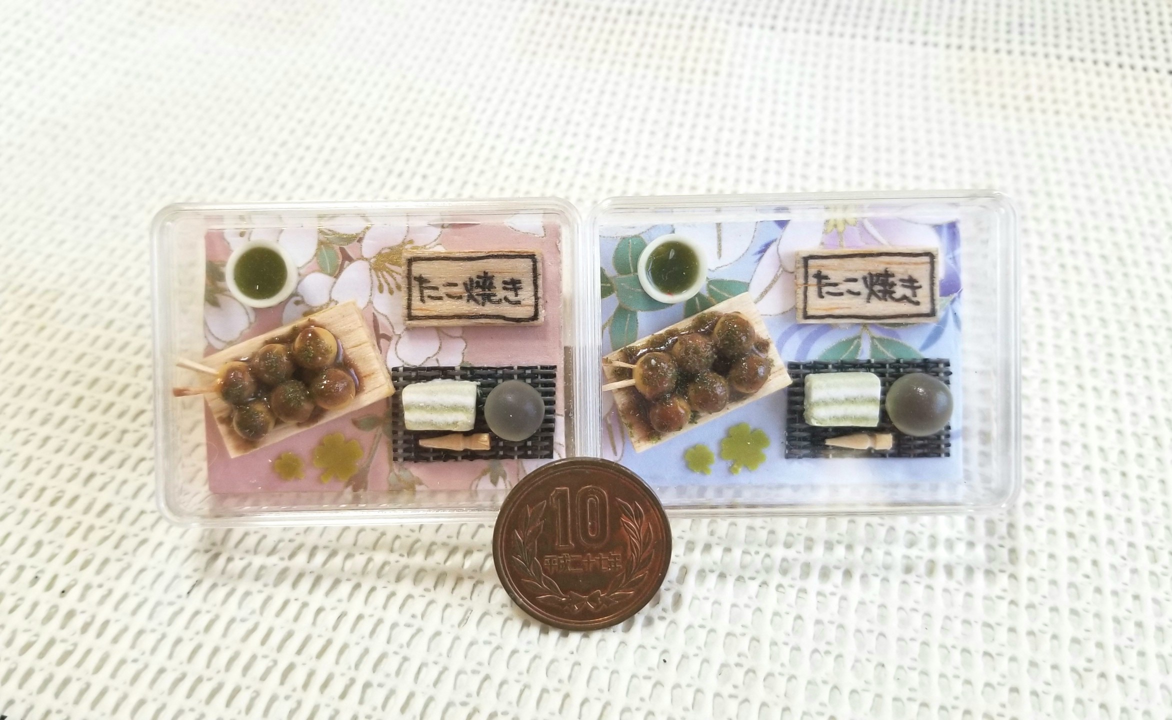 ミニチュア, たこ焼き, ミンネ, 樹脂粘土, 食品サンプル, シルバニア