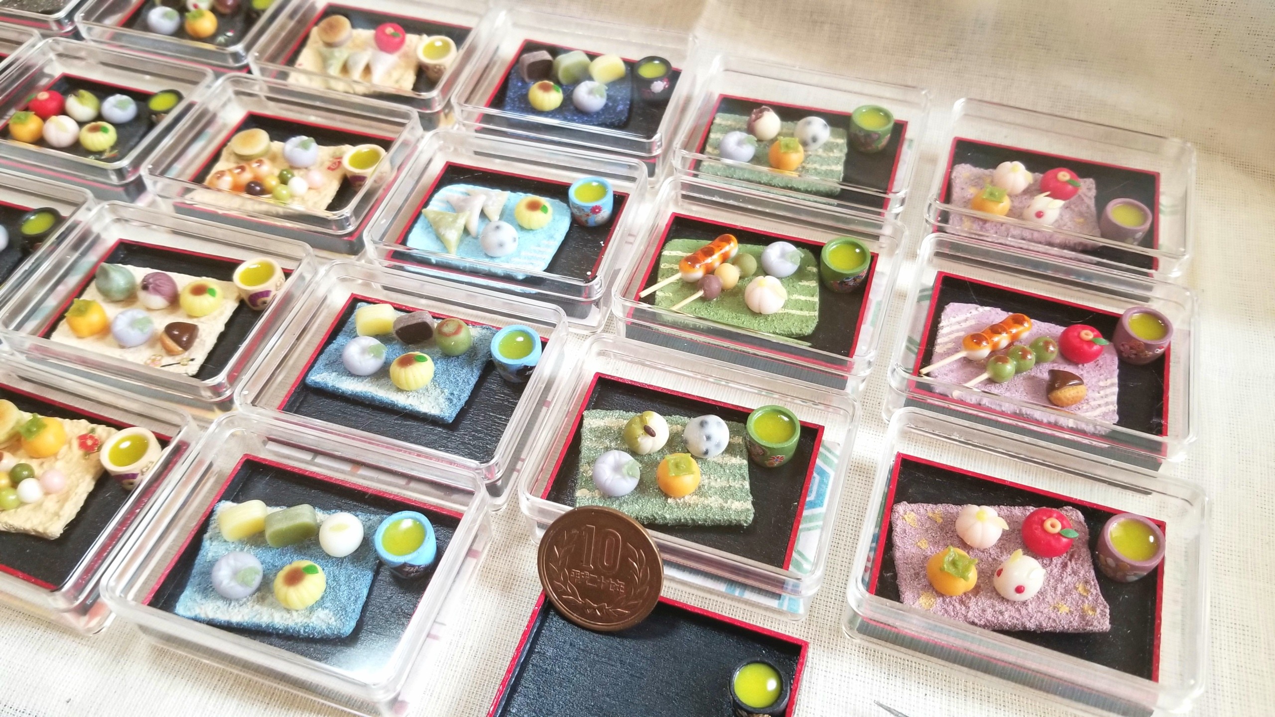 ミニチュア,生和菓子,練りきり,大福,饅頭,まんじゅう,ようかん,羊羮