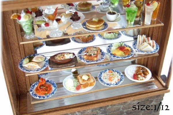 ドールハウスミニチュアフード,憧れ自作アート作家,喫茶店,樹脂粘土