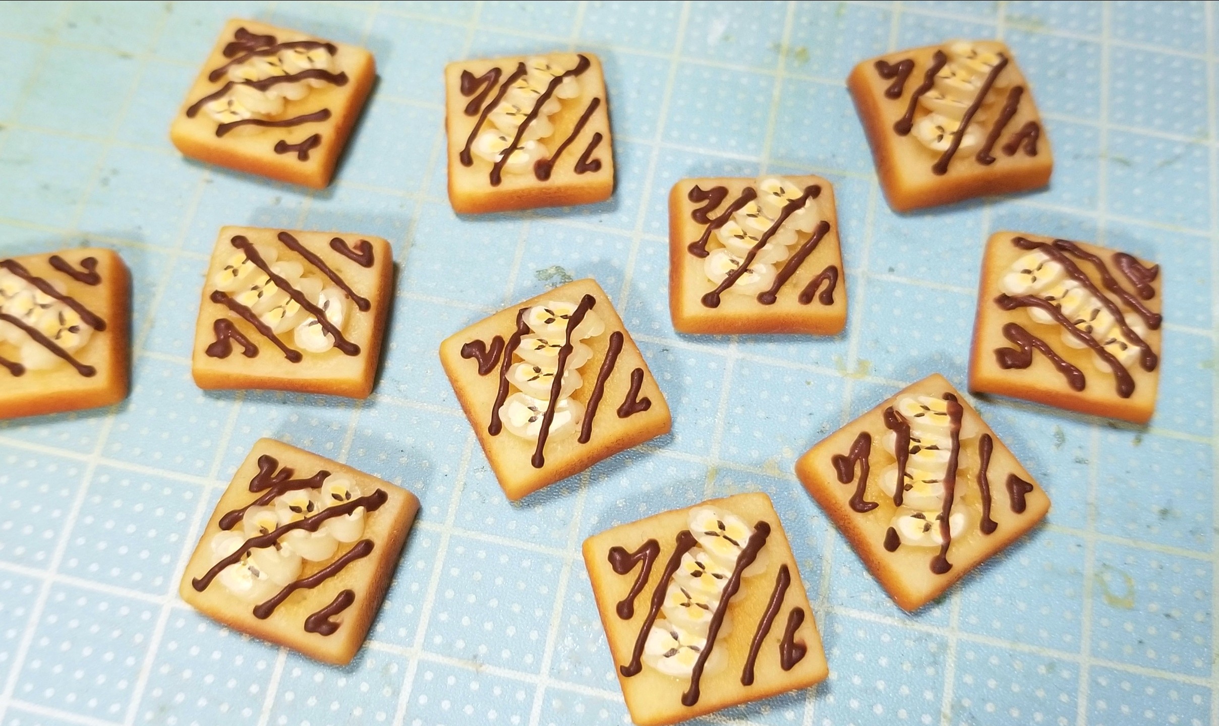 ミニチュアフード,チョコバナナトースト,食パン,作り方,食品