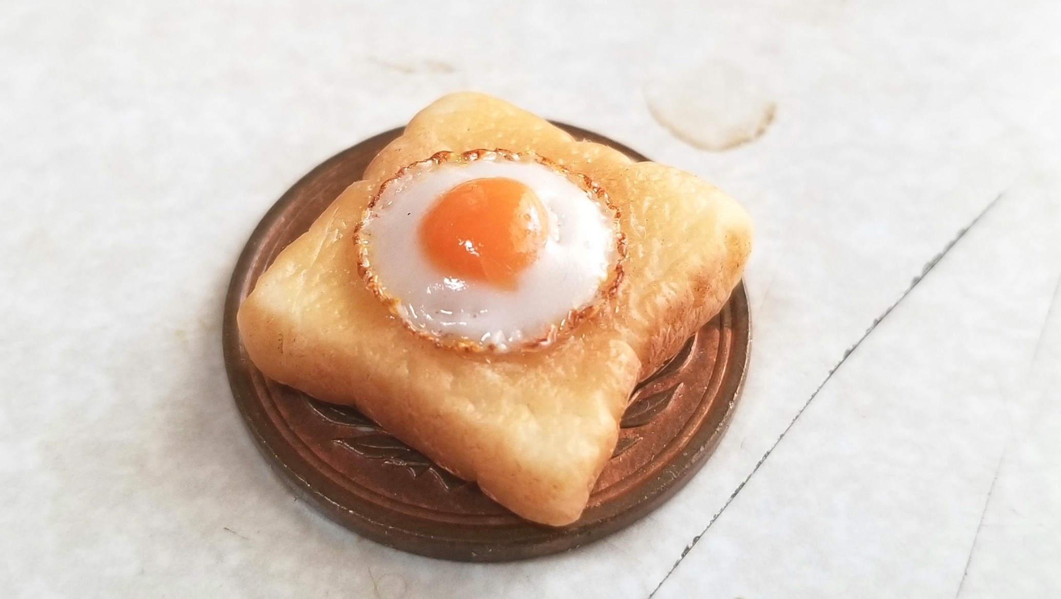 食べたい物おいしいパン,サクサク熟成手作り目玉焼きトースト,粘土