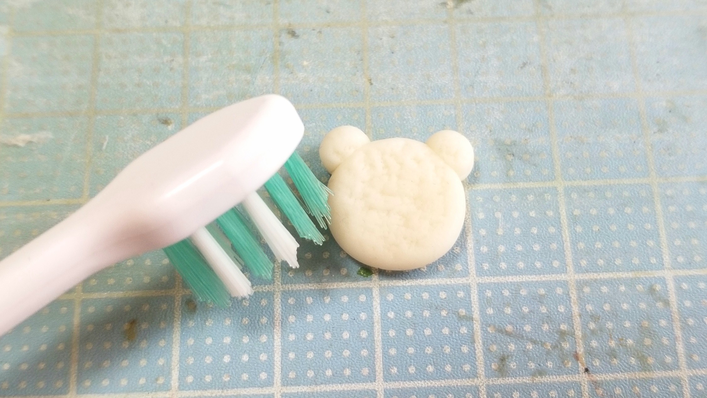 ミニチュアフード,樹脂粘土,クマちゃんホットケーキの作り方,ドール
