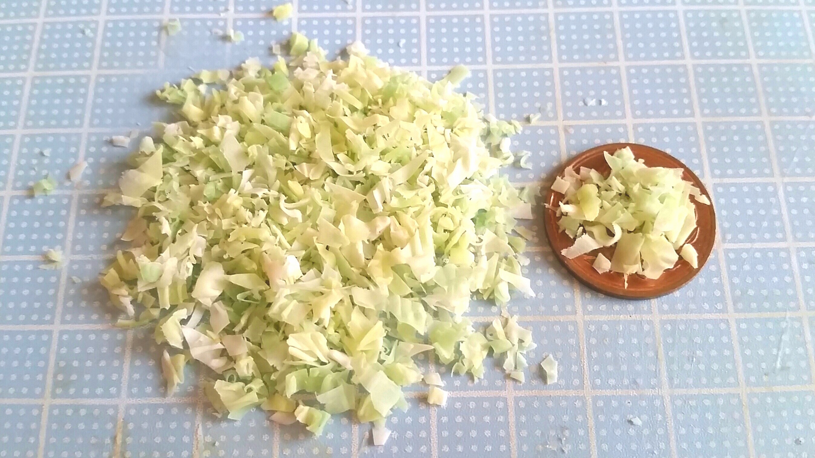ミニチュアフード,キャベツの作り方,樹脂粘土,おすすめ,よもぎブログ