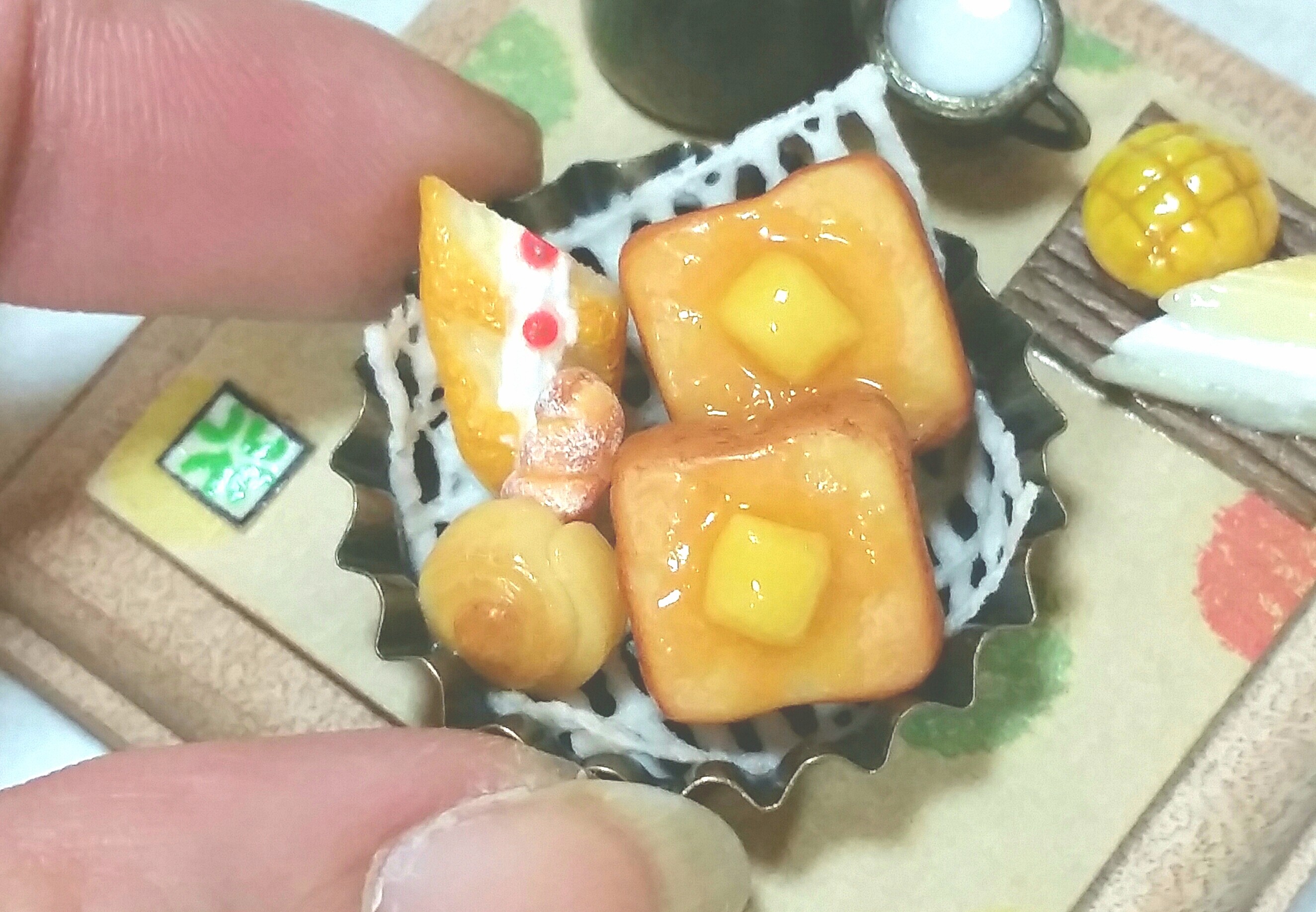 ミニチュアフード,過去,パン,バタートースト,下手くそ,愛着がある