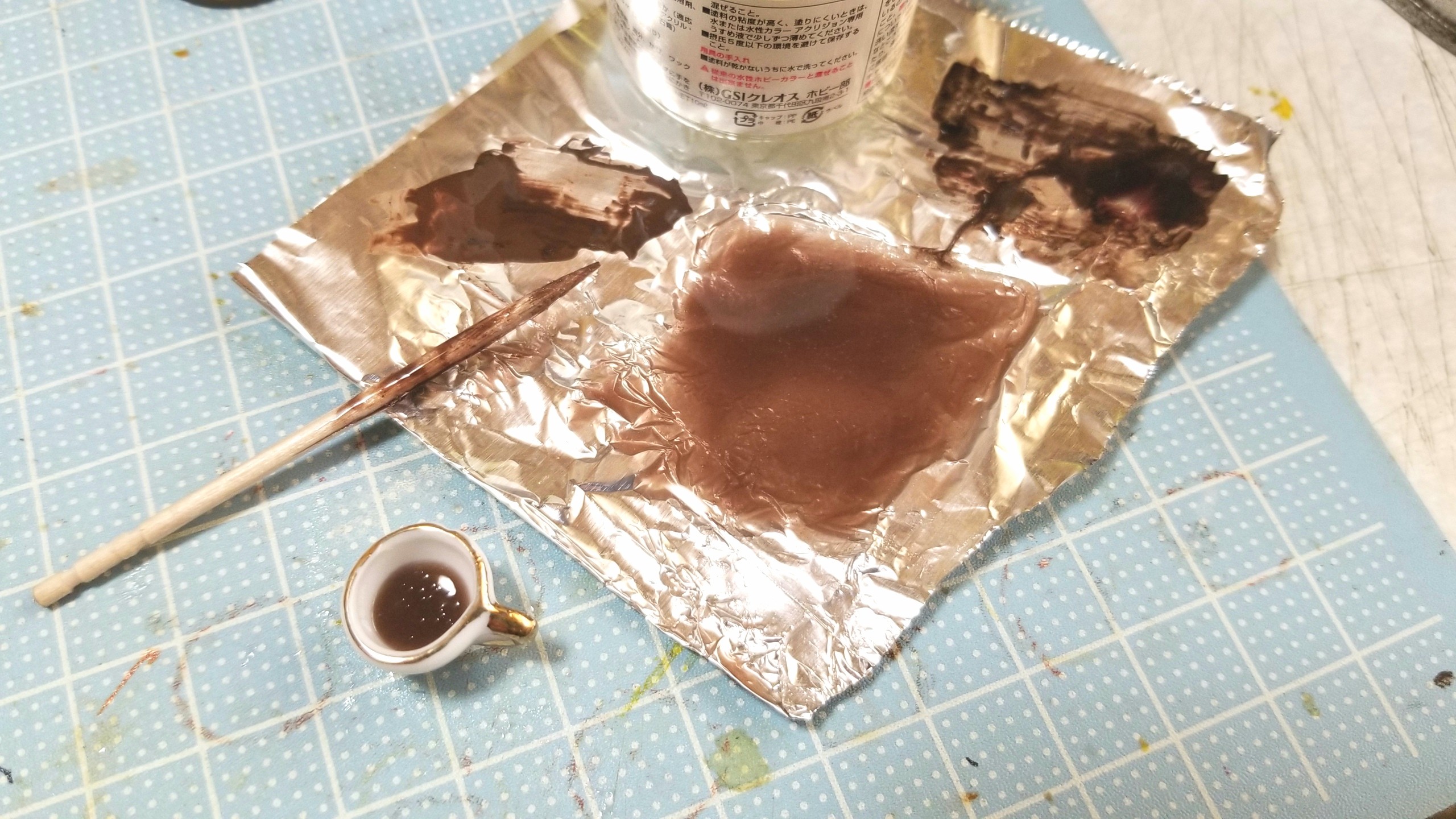 ミニチュアフード,飲み物,ドリンク,ジュース,コーヒー,レジン,自作