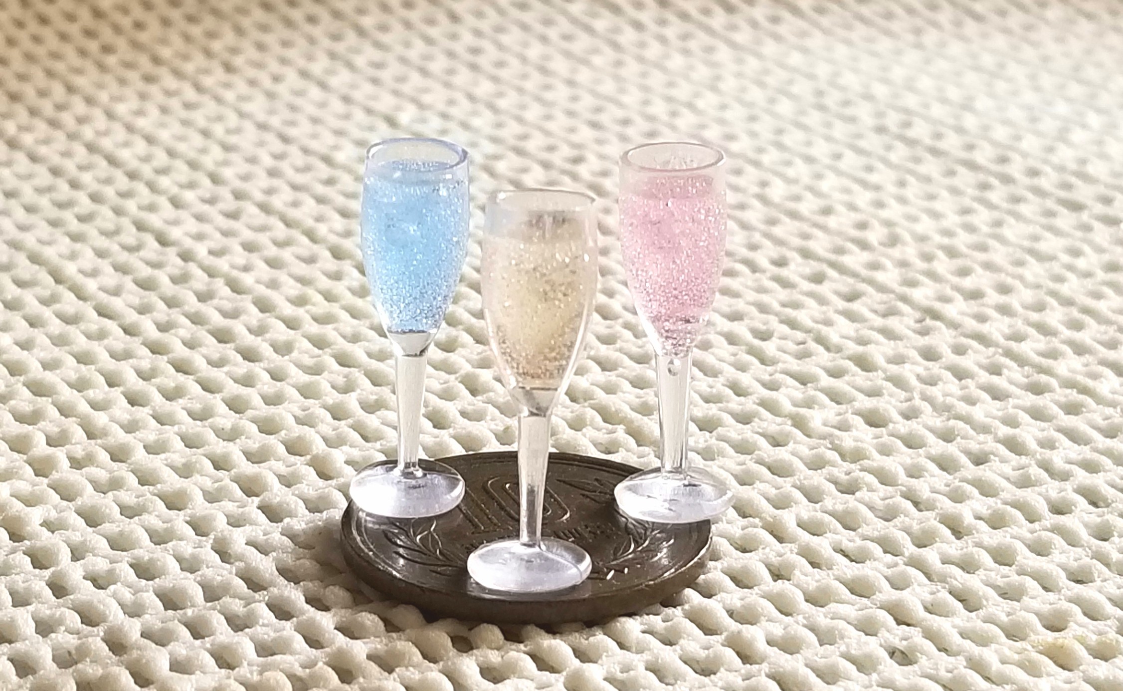 スパークリングワイン,ミニチュアフード,シャンパン,レジン,オビツ11