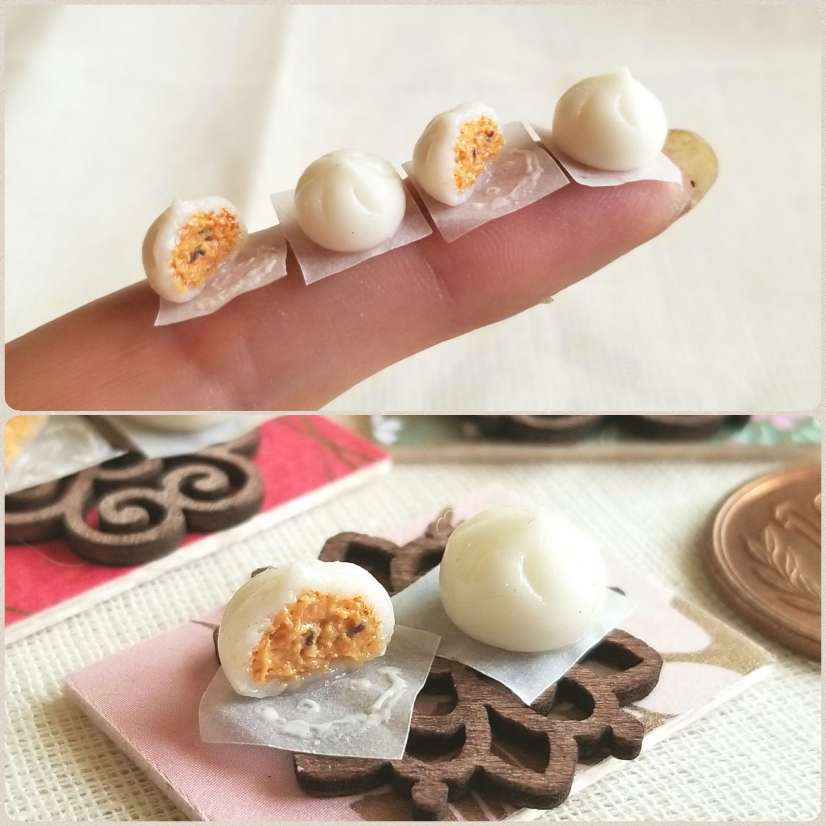 ミンネ,ミニチュアフード,あつあつふっくら肉まん,美味しそうな,食品