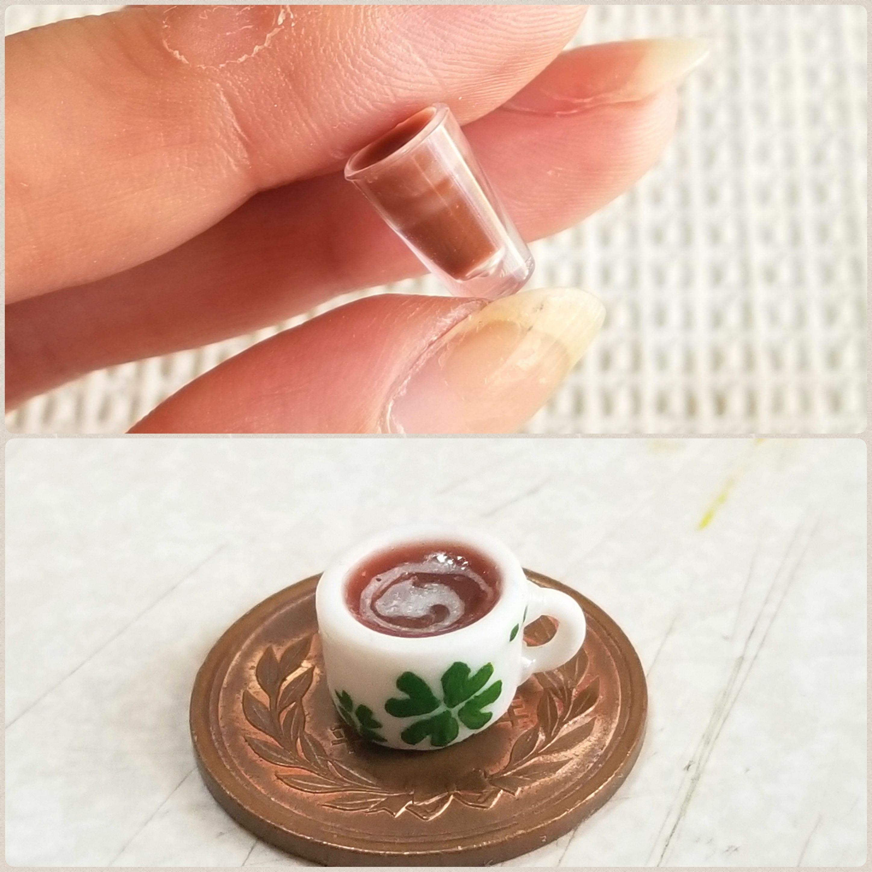 食品サンプル,ミニチュアフード,UVレジン,温まるホットココア