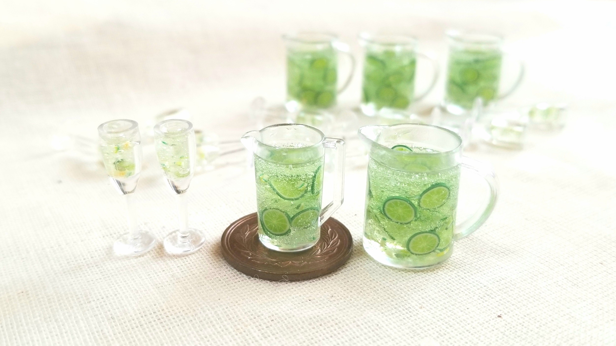 ミニチュアフード,ライムスカッシュジュース,飲み物,ミンネ販売中