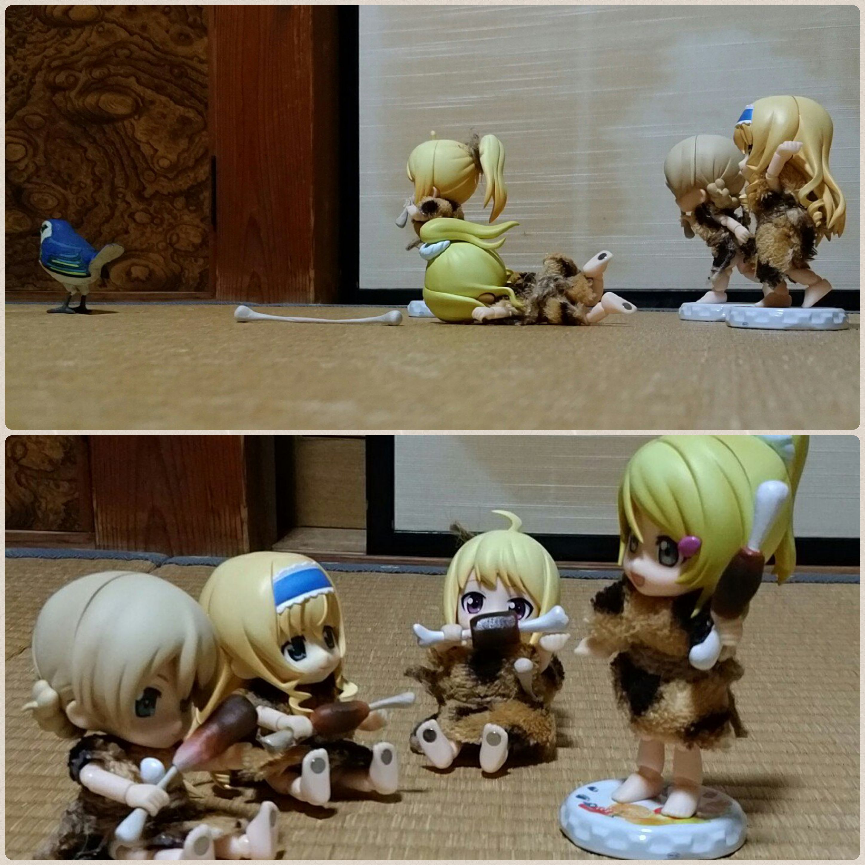 原始人たちの物語,キューポッシュ,ドール遊び,狩りをして肉を調達