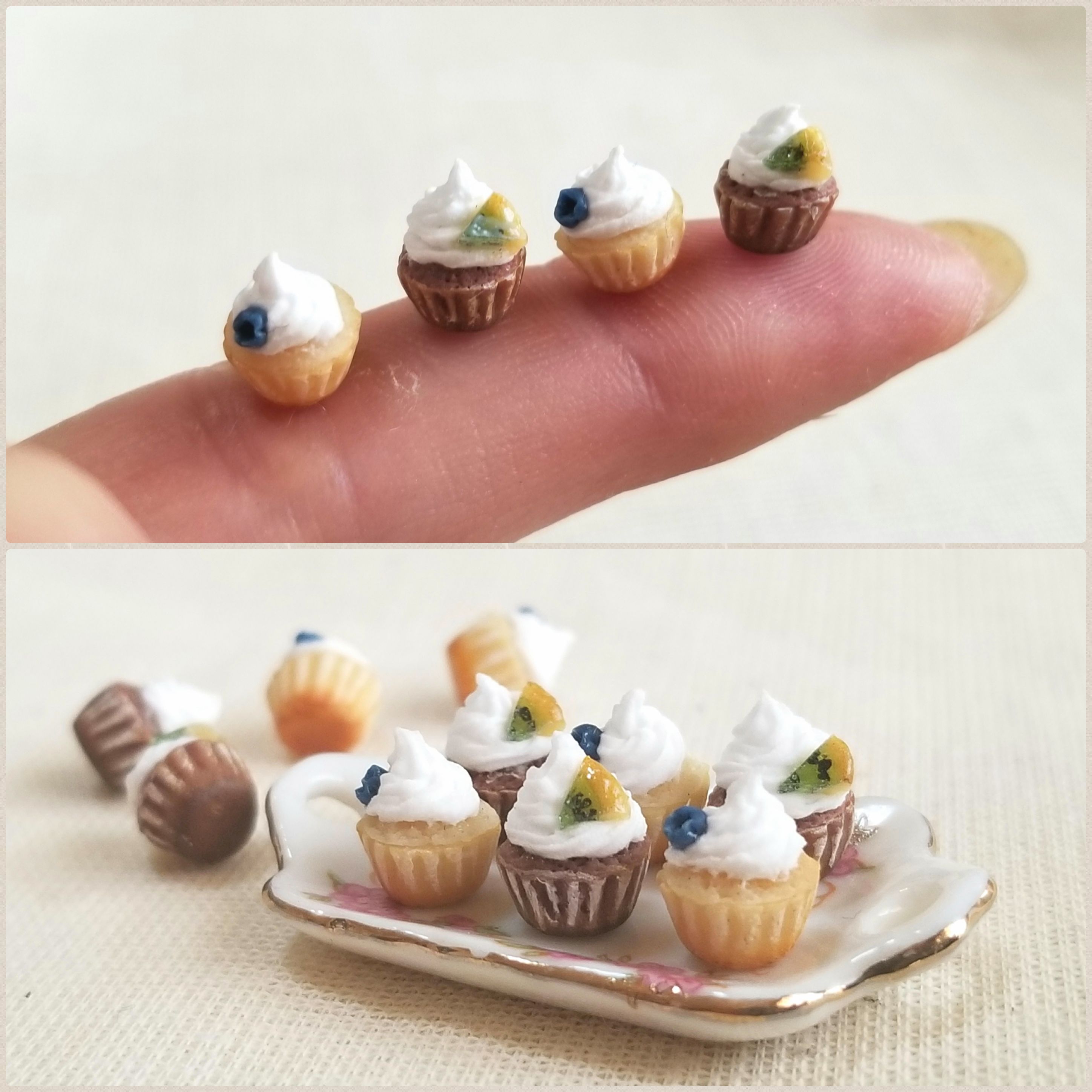 ミニチュア,小物雑貨,ぷちカップケーキ,ドールサイズ,ミンネで販売中