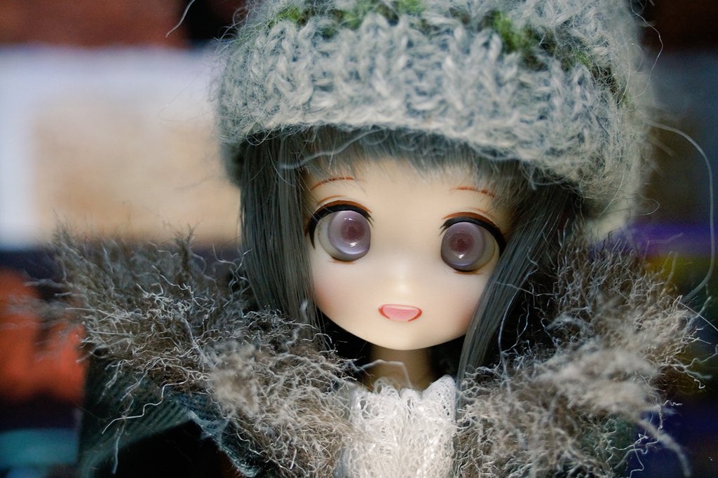 可愛いあまむす,お化粧してお出掛け,美人になった,お洒落なニット帽