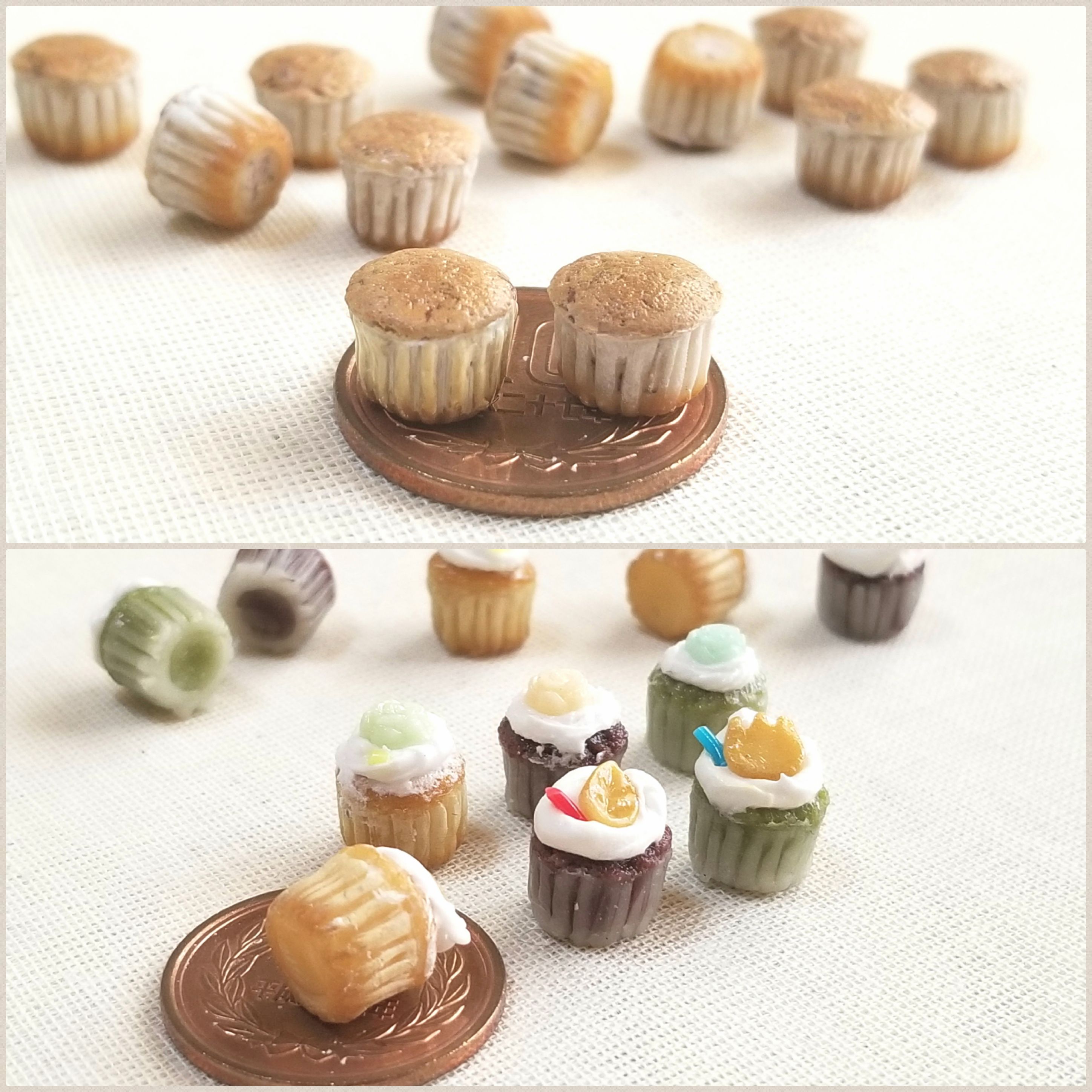 ミニチュアフードブログ,カップケーキ,ミンネ販売,樹脂粘土,おもちゃ