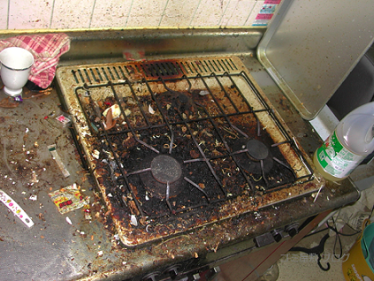 キッチンのしつこい油汚れもここまで綺麗にすることができる ゴミ屋敷片付けブログ
