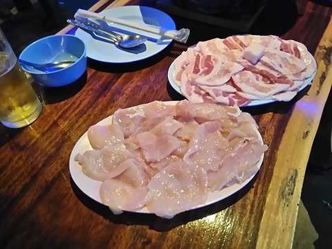 鶏肉と豚肉