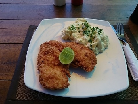 チキンカツとポテトサラダ