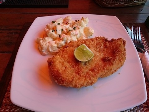 チキンカツとポテトサラダ