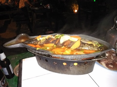 トムヤム味の魚料理