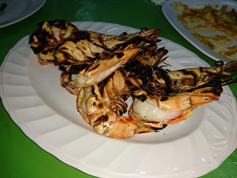 エビの炭火焼き