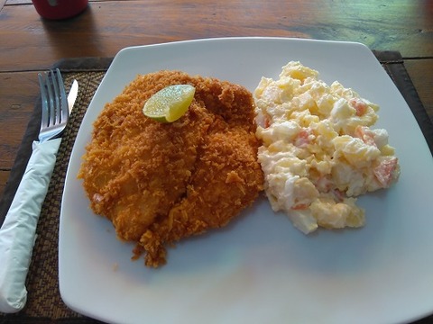 チキンカツとポテトサラダ