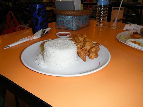 フライドチキンとライス