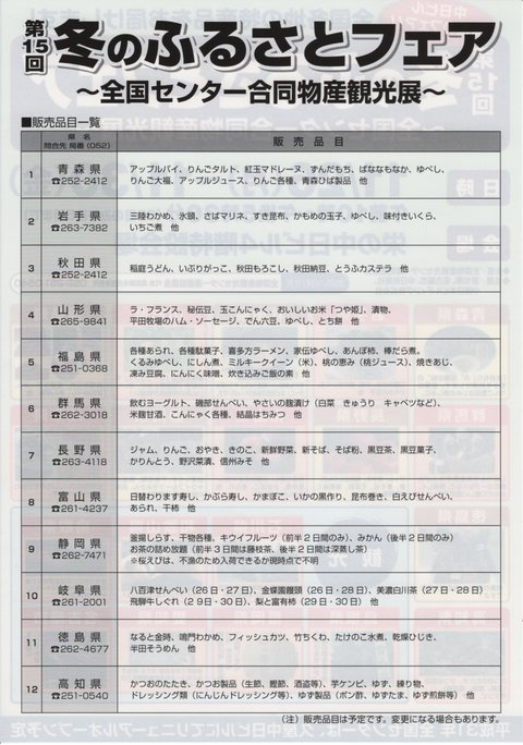 ふるさとフェア冬2018裏