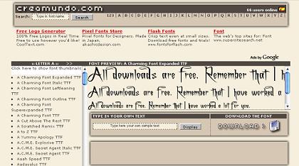 Free font
