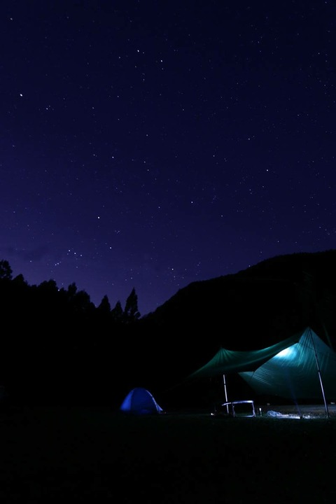 明ヶ島キャンプ場満天の星空