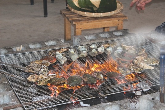 新鮮な魚介類