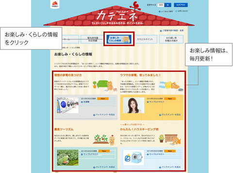 カテエネお楽しみ情報
