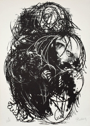 福沢一郎　リトグラフ版画　「踊り」　69/95 福沢一郎 リトグラフ版画 「踊り」 69/95 闘牛士 | ｜正光画廊