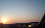 駅からの夕日