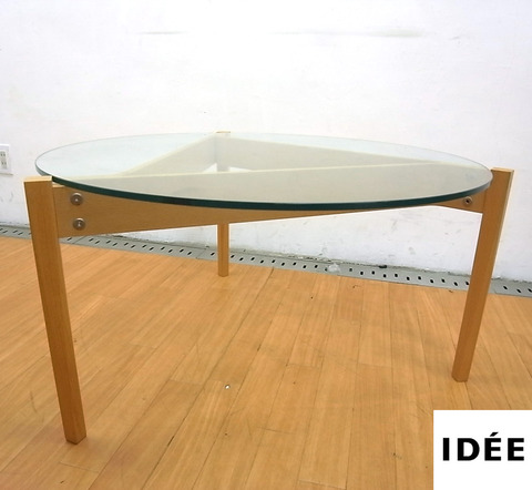 希少 廃盤 IDEE TRIANGOLO GLASS TABLE 長大作 イデー 6/29 IDEE 