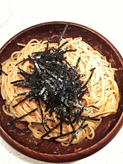 タラコとウニとイカのパスタ