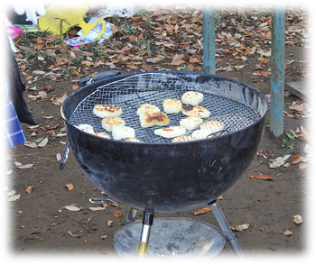 0いももちを焼く