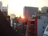 心斎橋夕日