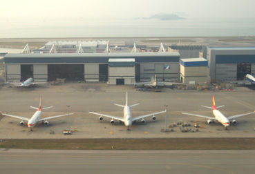 マカオの空から