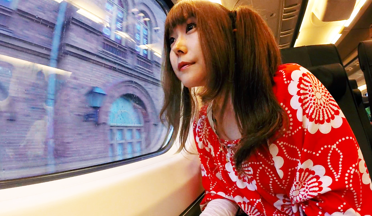 フィンランドの電車とまこ