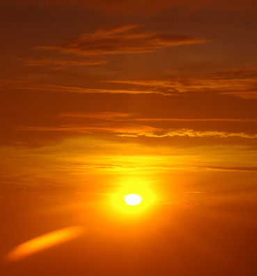 台北へ夕陽